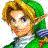 A pixelated character from The Legend of Zelda series with green tunic and hat, surrounded by green text asking 'are you a master of your destiny or a slave to your fear?' on white background.