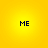 Four identical pixelated 'ME' text icons arranged in a on a solid yellow background