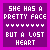 25 identical pixel art icons with purple background, white text "SHE HAS A PRETTY FACE BUT A LOST HEART", and changing heart symbols in the middle