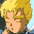 A 48x48 pixel buddy icon featuring a side-profile anime character with spiky blonde hair and closed eyes on the left, paired with stylized text reading "Anime IM" above "COM" on a black background to the right.