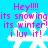 Pixelated blue background with four white snowflakes and pink text reading 'Hey!!! its snowing its winter! i luv it!'