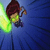 A 50x50 pixel animated buddy icon featuring a cartoon character with brown hair and green glowing effects, displayed as two sequential frames in a contact sheet layout.