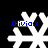 Four white snowflake-shaped icons with blue text "Olivia.x" on black background, each in distinct pixelated poses.