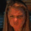 A four- shows a person with long light brown hair in sequential facial expressions against a blurred background