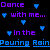 Pixelated text and blue triangle icons on black background with purple and blue color scheme.