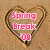 A heart-shaped icon with a brown outline and beige background displays pink pixelated text reading "Spring Break 08" in three lines.