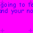 Pixelated text repeats across a bright pink background with scattered purple star shapes.