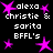 Black background with white pixelated text and pink star shapes scattered throughout the composition.
