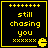 Yellow pixelated text and symbols on black background with yellow border, four identical