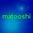 Four identical blue each display green text 'matooshi' with subtle background light effects