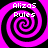 Four identical pink and black spiral patterns arranged in a with white text reading "Alizas Rules" on each spiral