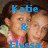 Two people in a close-up photo with blue text overlay changing across frames.