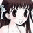 Pixelated anime-style character with brown hair and large eyes on left, next to black background with white text "Anime IM" and stylized signature on right.