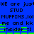 Blue background with black text repeating 'WE are just STUD MUFFINS..lol me and kk insider =]' and green horizontal bars.
