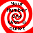Four identical red and white spiral patterns with black text reading 'Your Number One With A Bullet' arranged in a