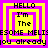 Pixelated text and nested squares in bright yellow and magenta on a solid magenta background, with visible text reading HELLO I'm The ESOME MELI you already