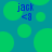 Blue text 'jack' and '<8' on a teal background with green circles, static image.