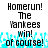 Pixelated text reads "Homerun! The Yankees win! of course!" with cyan pixelated effects at the bottom, displayed in two identical side-by-side