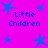 A static image with a bright pink background featuring blue star shapes and repeated text "Little Children" in blue pixelated font.