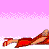 Animated contact sheet showing a blonde woman in red lingerie lying on her side, with text elements changing across frames against a pink background.