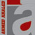 A static icon featuring a gray flagpole with a red flag, a red leaf-shaped object on a white circular background, and a vertical red patterned strip on the left.