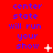Red background with blue text reading 'center state will run your show' and white star-like symbols in a pattern