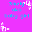 Cyan text and white pixel art on a solid magenta background, with repeated text and animated elements.