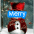 A snowman with a red top hat and scarf stands in snowy background, text overlays change from 'Merry' to 'all an good nig'