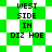 Green and white pixelated with text "WEST SIDE IN DIZ HOE" in four distinct layouts across the image