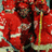 Red background with pixelated image of hockey players in red jerseys and white stripes, two instances of 'Hey' text, and 'Hockey Town!' text.