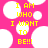 Bright pink background with white speech bubbles and yellow pixelated text reading "I AM WHO I WANT TO BE!!!" in a