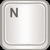 Pixelated square icon with rounded corners featuring a large gray 'N' on a light gray background.