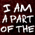 Static image with dark red textured background displaying text and a band member silhouette.