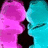 Two cartoon characters kiss with pink and cyan color overlays while text below reads "Do you want a piece of me?" in pixelated font.