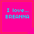 Four identical pink square with orange borders display cyan text reading "I love... BREANNA"; two have small orange symbols in corners