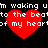 Red heart-shaped icons with white text on black background, displaying repeated phrases in pixelated font.