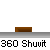 Pixelated character in blue shirt and green pants performs 360-degree skateboard trick across brown platforms on gray background.