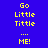 Pixelated yellow text on blue and purple backgrounds reads "Go Little Tittle ... ME!" in four quadrants.