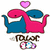 Two pixelated dinosaurs embrace under a pink heart, with text elements including 'I LOVE YOU SAUR' and 'Forever' in red.