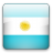 Static pixelated icon depicting Argentina's flag with light blue, white, and light blue horizontal stripes and a yellow sun symbol at center.