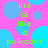 Pixelated text reads "life is like a polkadot" over pink background with blue circles, no visible animation changes.