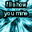 Pixelated text fragments on a blue-toned abstract background with visible motion blur effects.
