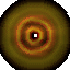 Animated sequence of circular and letter-shaped forms transitioning between spiral, distorted, and solid states with yellow and orange hues on gray background.