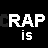 A 4x4 contact sheet of animated frames showing the word CRAP in white text with 'is' below it, where one letter changes color from gray to red across frames.