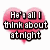 A pink heart-shaped icon with pixelated text overlay reading 'He's all I think about straight' on a white background.