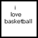 A two-frame contact sheet showing a static text frame and an animated basketball frame on a wooden court background.