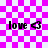 A static image with a pink and white checkered background displaying four identical 'love <3' text icons arranged in two