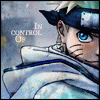 Anime character with blue eyes and whisker marks in a hooded cloak, transitioning to red eyes with text "MY DEMON" over blurred motion backgrounds.