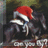 Pixelated image of a horse wearing a Santa hat with text reading 'God Made Horses So Girls Could Ay The Real Question Is...' on a cyan background.