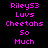Pixelated text with pink and green elements on black background, showing repeated phrases in a structured layout